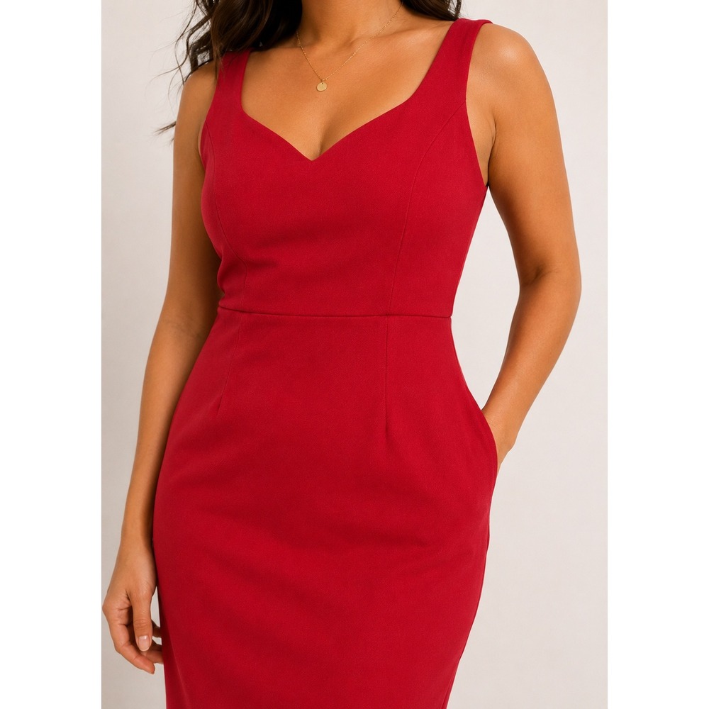 NWT Grace Karin Rust Shift Sheath Dress Large Work Office Career Business Chic